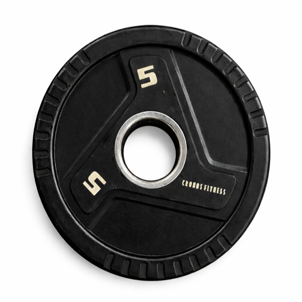 Rubber Coated Olympic Weight Plate Set 5lbs (1 pair)