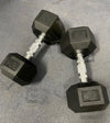 RUBBER HEX DUMBBELLS SET FROM 5 TO 50 LBS