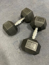 RUBBER HEX DUMBBELLS SET FROM 5 TO 50 LBS