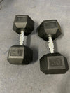 RUBBER HEX DUMBBELLS SET FROM 5 TO 50 LBS