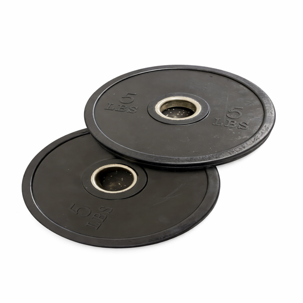 Olympic Bumper Plate Sets of Twin 2 Inch Rubber Weight Plates 5lbs pair