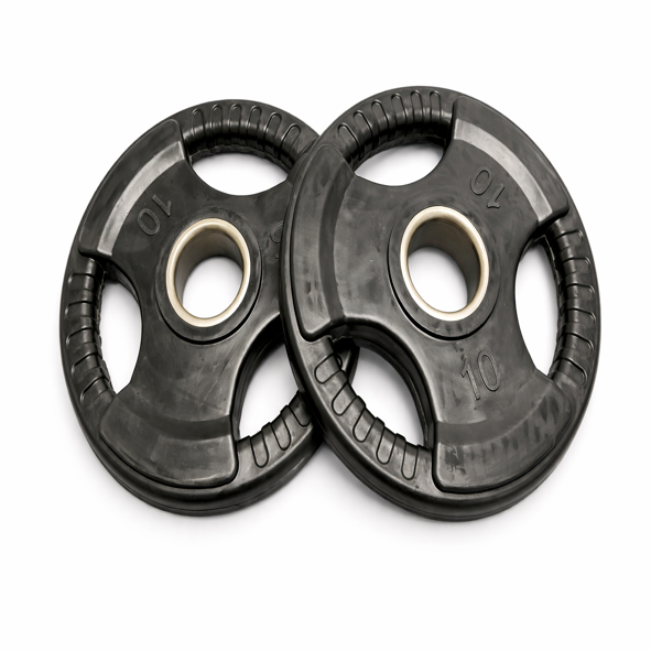 Rubber Coated Olympic Weight Plate Set 10lbs (1 pair)