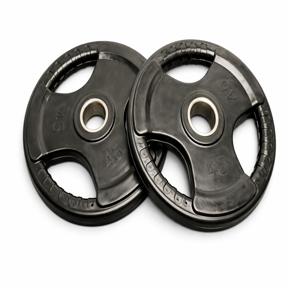 Rubber Coated Olympic Weight Plate Set 45lbs (1 pair)