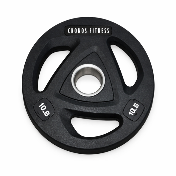 Rubber Coated Olympic Weight Plate Set 10lbs (1 pair)