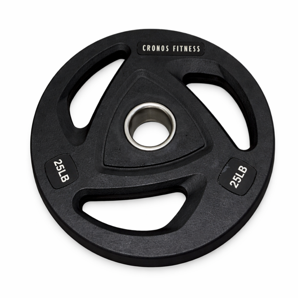 Rubber Coated Olympic Weight Plate Set 25lbs (1 pair)