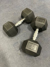 RUBBER HEX DUMBBELLS SET FROM 30-50 LBS