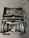 Fitness Gear 40lb Adjustable Dumbbell Set Cast Iron Weight Plates