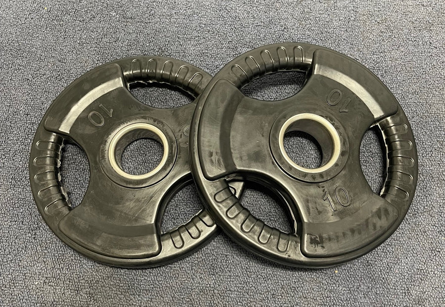 Rubber Coated Olympic Weight Plate Set 10lbs (1 pair)