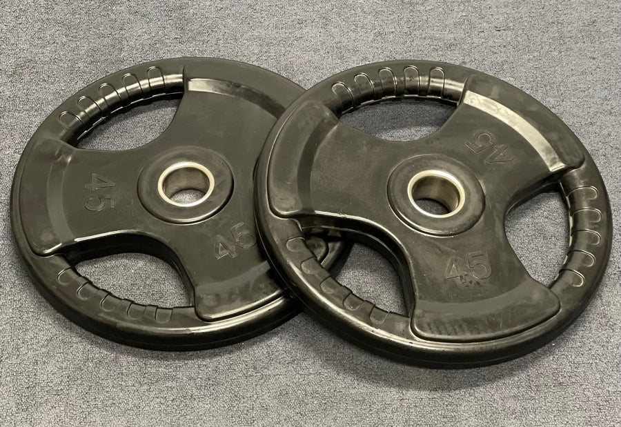 Rubber Coated Olympic Weight Plate Set 45lbs (1 pair)